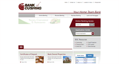 Desktop Screenshot of bankofcushing.com